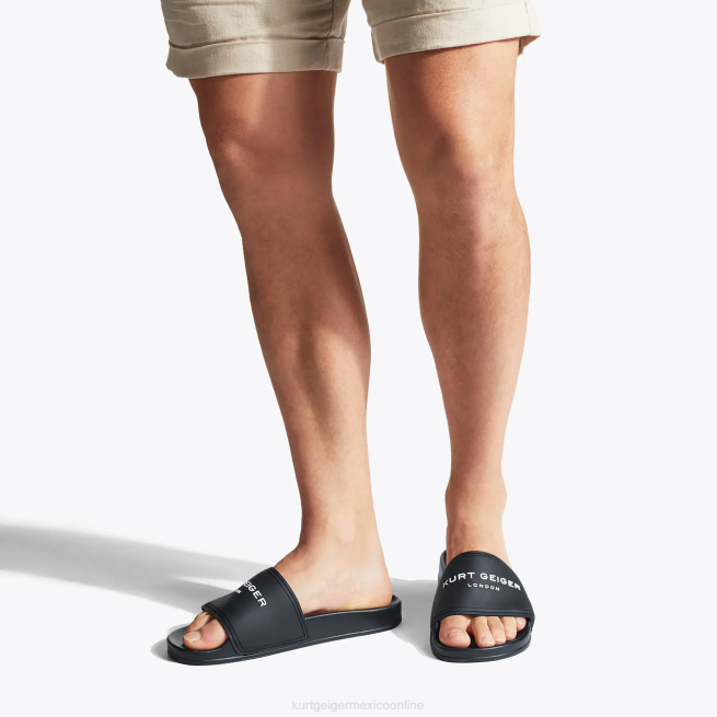 Kurt Geiger deslizador de piscina kgl londres BL0H493 | calzados negro hombres