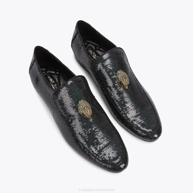 Kurt Geiger lentejuelas hugh eagle de londres BL0H633 | calzados verde negro hombres