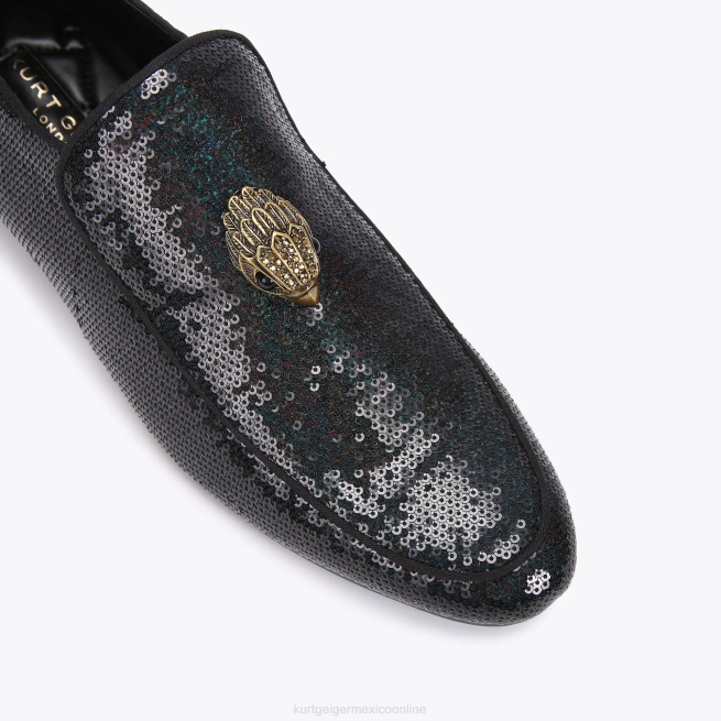 Kurt Geiger lentejuelas hugh eagle de londres BL0H633 | calzados verde negro hombres