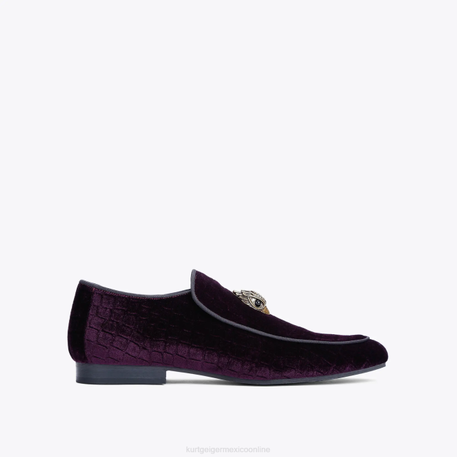 Kurt Geiger londres hugh eagle terciopelo BL0H630 | calzados púrpura hombres
