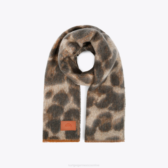 Kurt Geiger bufanda de hilo teñido de Londres BL0H520 | accesorios marrón medio mujer