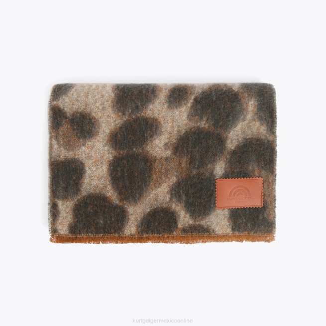 Kurt Geiger bufanda de hilo teñido de Londres BL0H520 | accesorios marrón medio mujer
