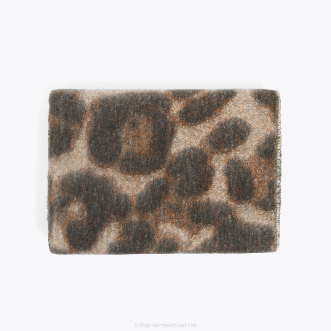 Kurt Geiger bufanda de hilo teñido de Londres BL0H520 | accesorios marrón medio mujer