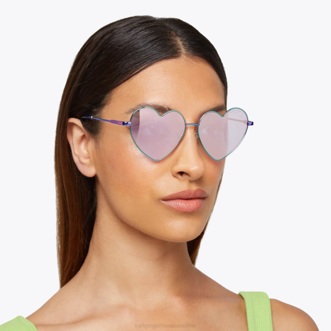 Kurt Geiger gafas de sol londres con forma de corazón de metal BL0H467 | accesorios combinación de metales mujer