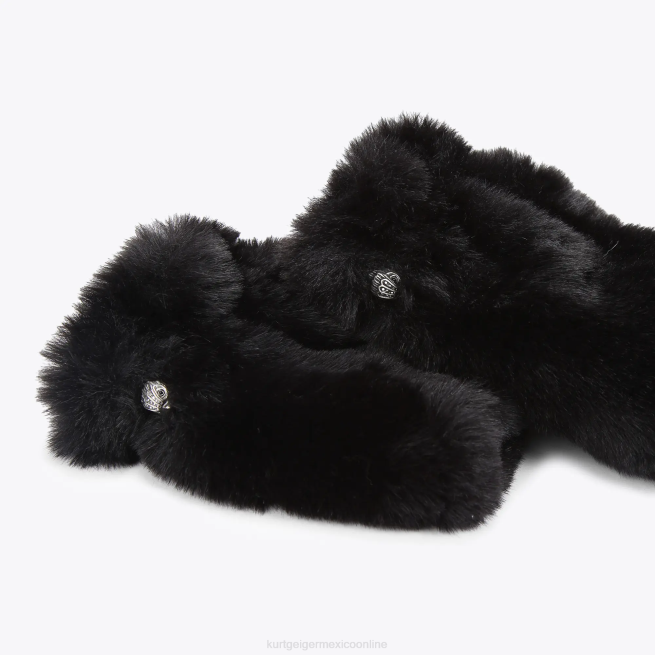 Kurt Geiger guantes sin dedos london poppy BL0H508 | accesorios negro mujer