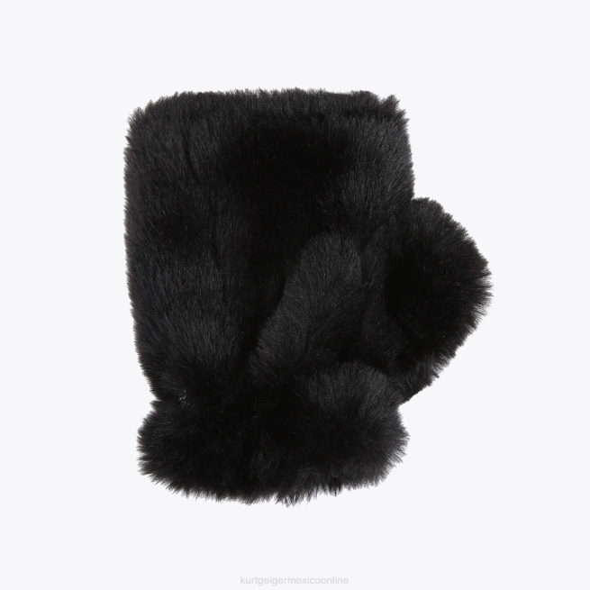 Kurt Geiger guantes sin dedos london poppy BL0H508 | accesorios negro mujer