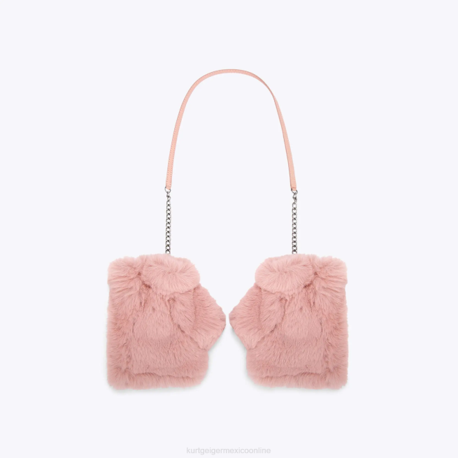 Kurt Geiger guantes sin dedos london poppy BL0H509 | accesorios rosa mujer