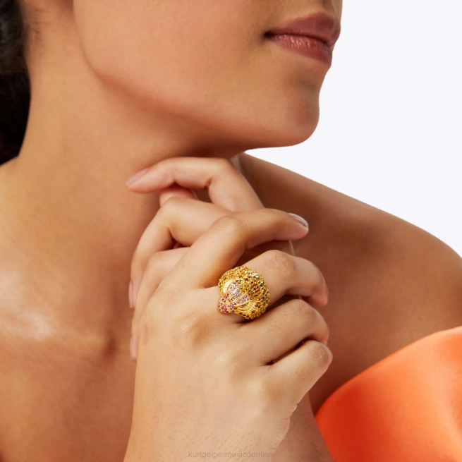 Kurt Geiger anillo con águila pavimentada de Londres BL0H542 | accesorios oro mujer