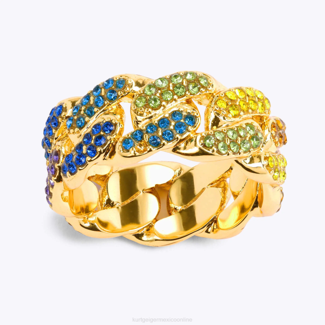 Kurt Geiger anillo de cadena arcoíris de Londres BL0H251 | accesorios multi/otro mujer