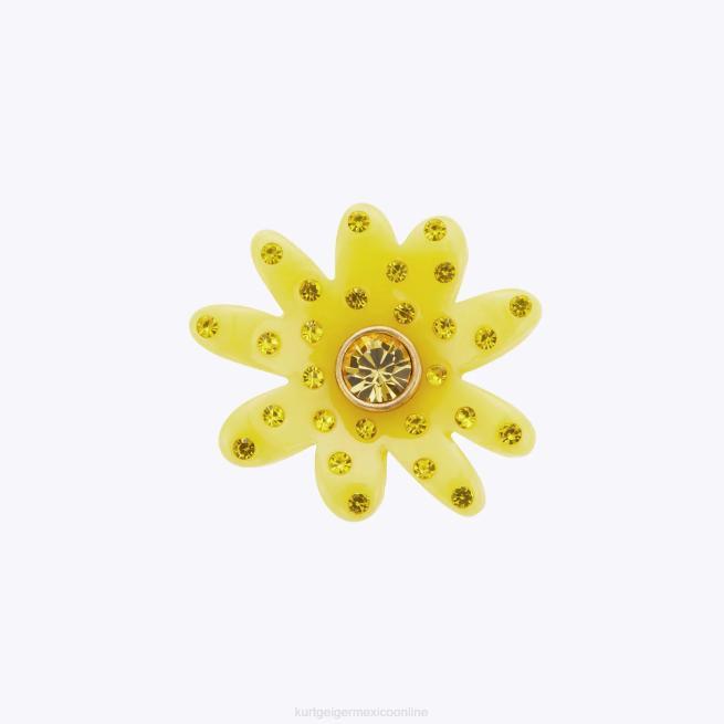 Kurt Geiger anillo de cristal de margarita de Londres BL0H531 | accesorios amarillo mujer