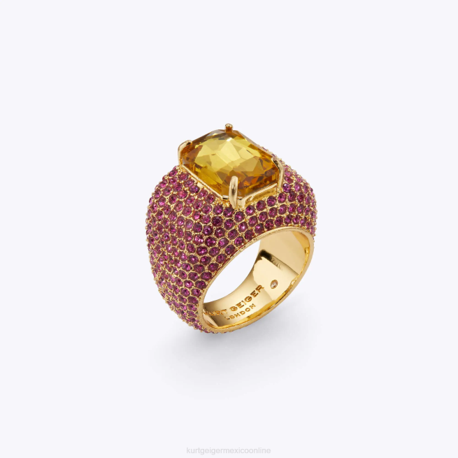 Kurt Geiger anillo london xl con pavé de cristal BL0H526 | accesorios fucsia mujer