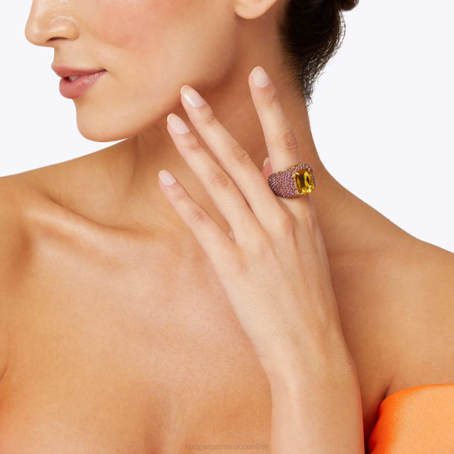 Kurt Geiger anillo london xl con pavé de cristal BL0H526 | accesorios fucsia mujer