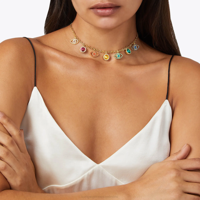 Kurt Geiger collar de cristal de mal de ojo de Londres BL0H589 | accesorios oro mujer