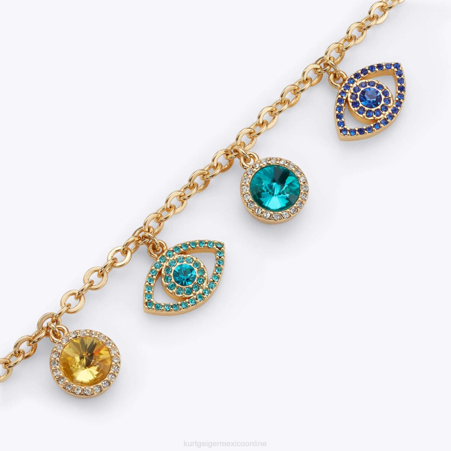Kurt Geiger collar de cristal de mal de ojo de Londres BL0H589 | accesorios oro mujer