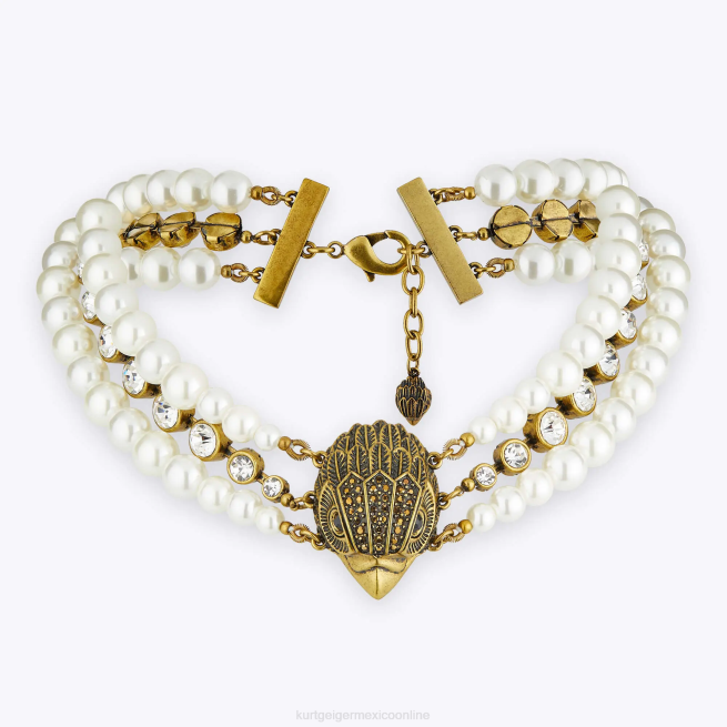 Kurt Geiger collar de perlas london eagle xl BL0H571 | accesorios blanco mujer