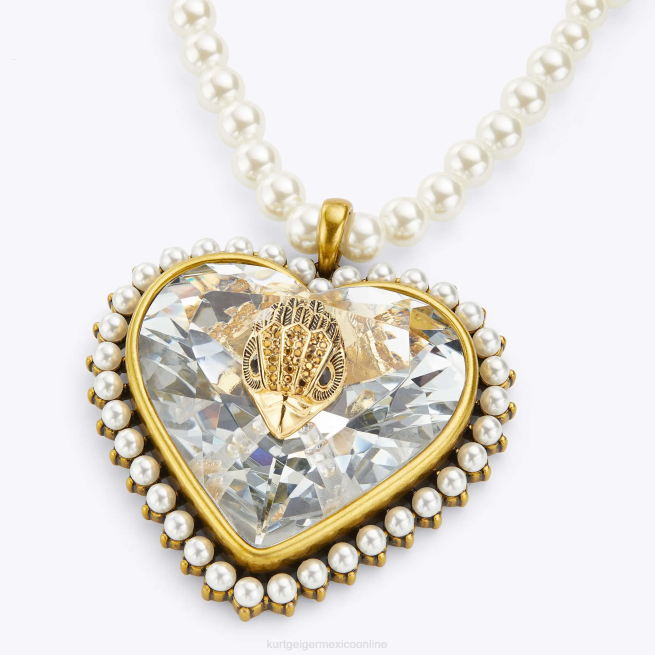 Kurt Geiger collar grande con corazón de Londres BL0H573 | accesorios blanco mujer