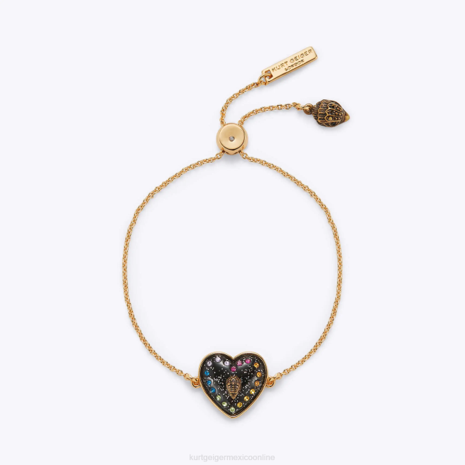 Kurt Geiger pulsera de corazón con purpurina de Londres BL0H578 | accesorios combinación negra mujer