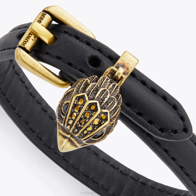 Kurt Geiger pulsera de cuero con águila de Londres BL0H577 | accesorios negro mujer