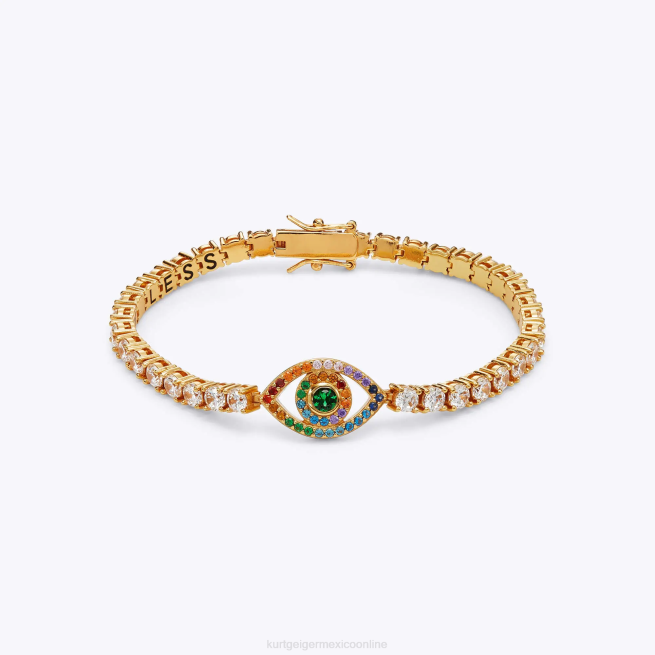 Kurt Geiger pulsera de tenis con mal de ojo de Londres BL0H550 | accesorios combinación de oro mujer