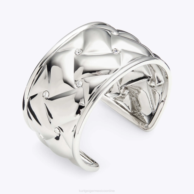 Kurt Geiger pulsera london metal acolchada xl BL0H544 | accesorios plata mujer