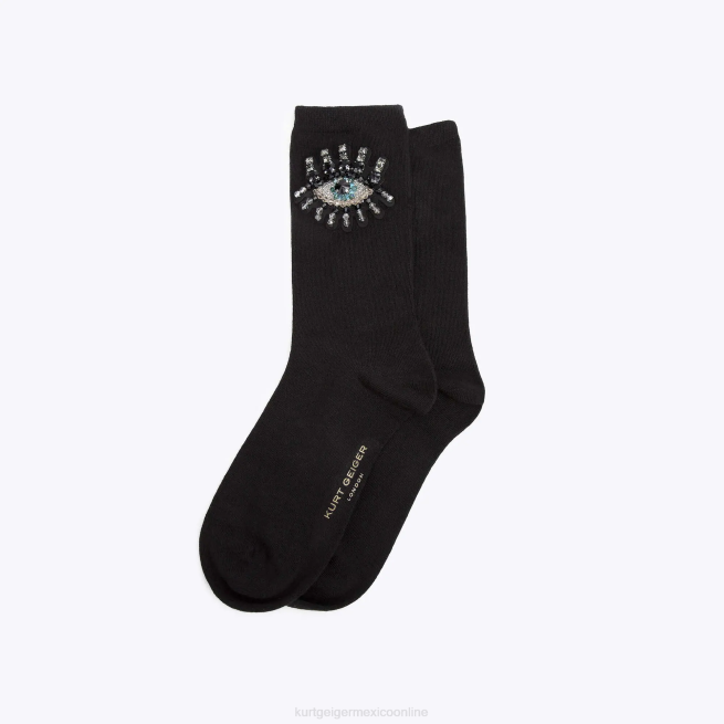Kurt Geiger calcetín del mal de ojo de Londres BL0H575 | accesorios negro mujer