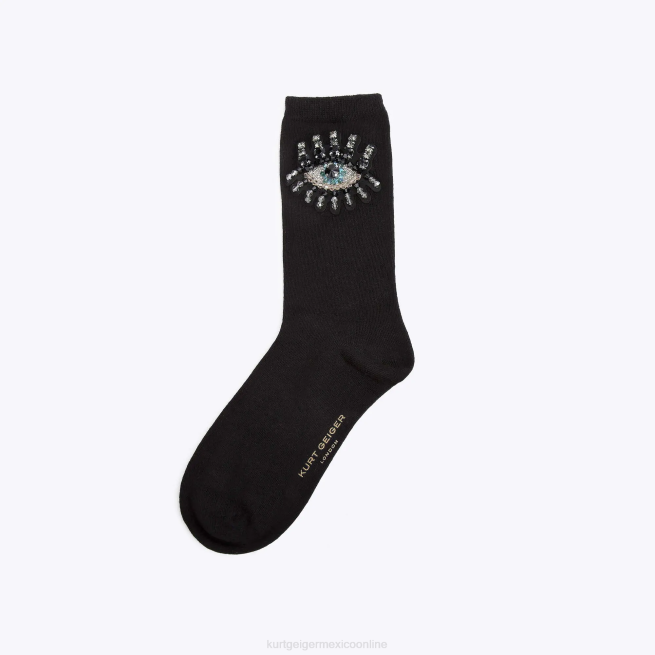 Kurt Geiger calcetín del mal de ojo de Londres BL0H575 | accesorios negro mujer