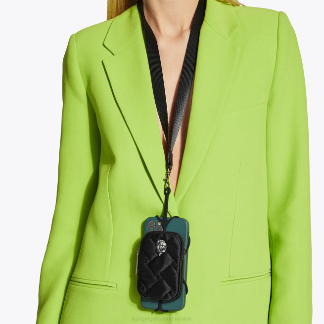 Kurt Geiger soporte para teléfono con bolsa del águila de londres BL0H537 | accesorios combinación negra mujer