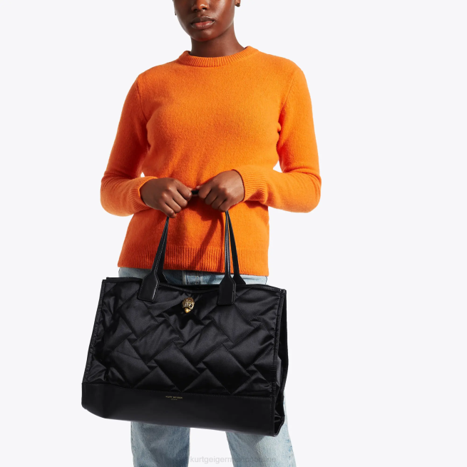Kurt Geiger bolso shopper cuadrado reciclado londres BL0H283 | bolsas negro mujer