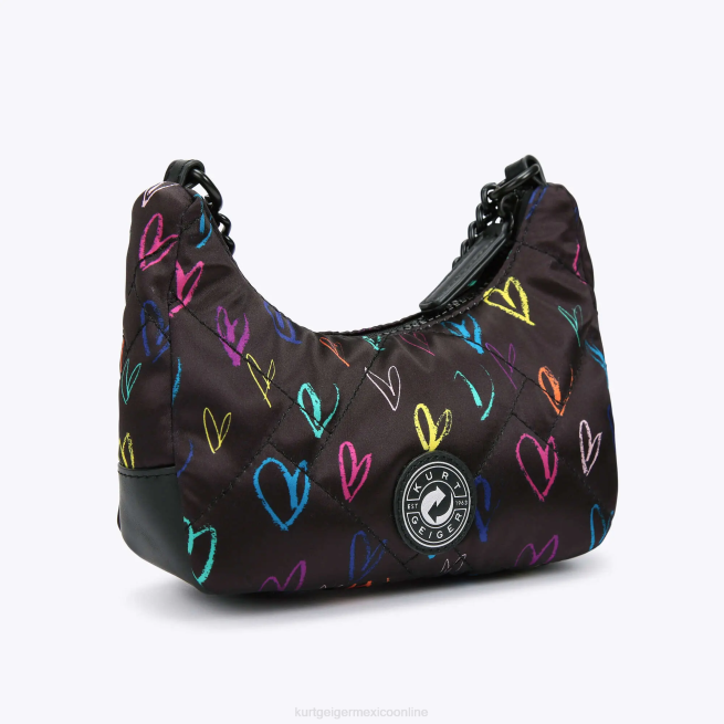 Kurt Geiger Bandolera pequeña de material reciclado London BL0H279 | bolsas negro otro mujer