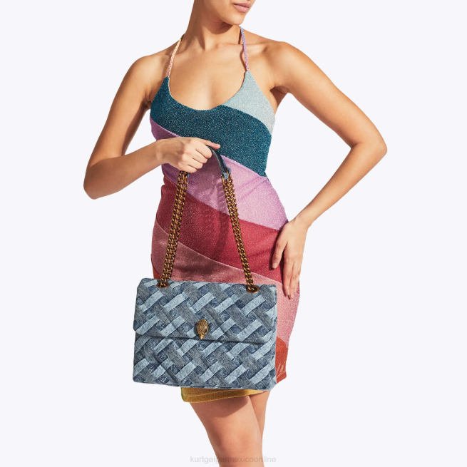 Kurt Geiger Londres grande Kensington suave BL0H84 | bolsas mezclilla mujer