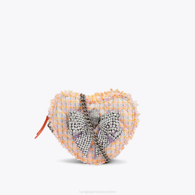 Kurt Geiger bandolera con lazo y corazón de Londres BL0H258 | bolsas naranja mujer