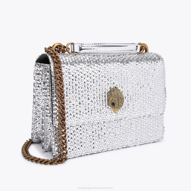 Kurt Geiger bandolera londres Shoreditch BL0H122 | bolsas plata mujer