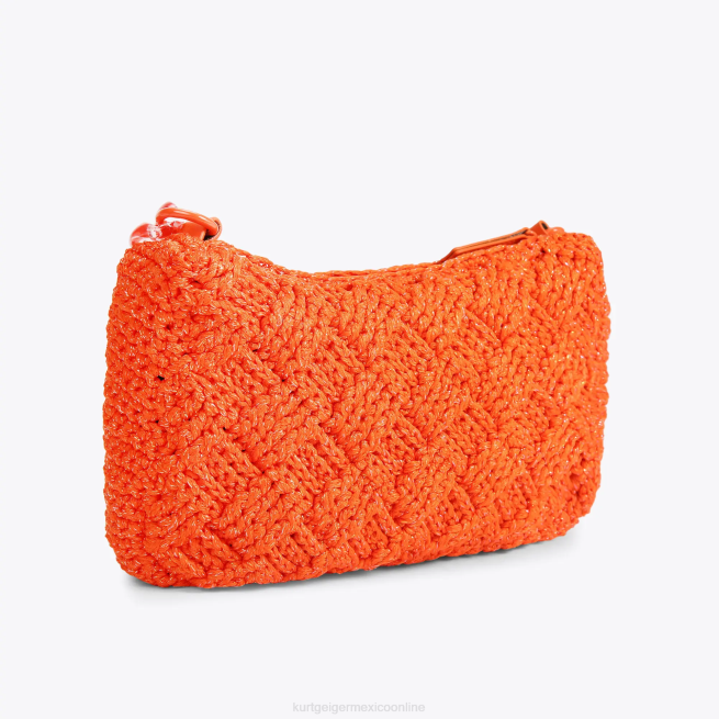 Kurt Geiger bandolera multicolor de crochet de Londres BL0H472 | bolsas naranja mujer