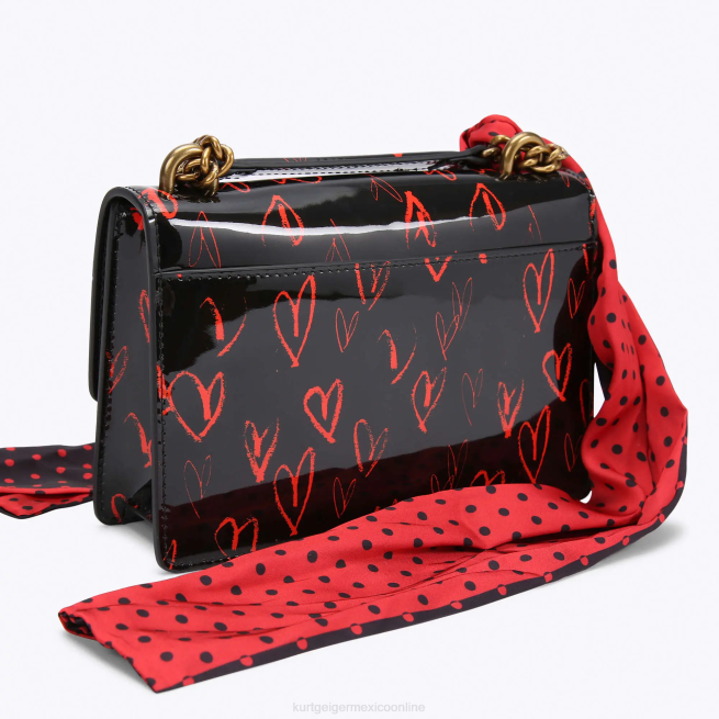 Kurt Geiger bandolera pequeña london Shoreditch BL0H116 | bolsas negro rojo mujer