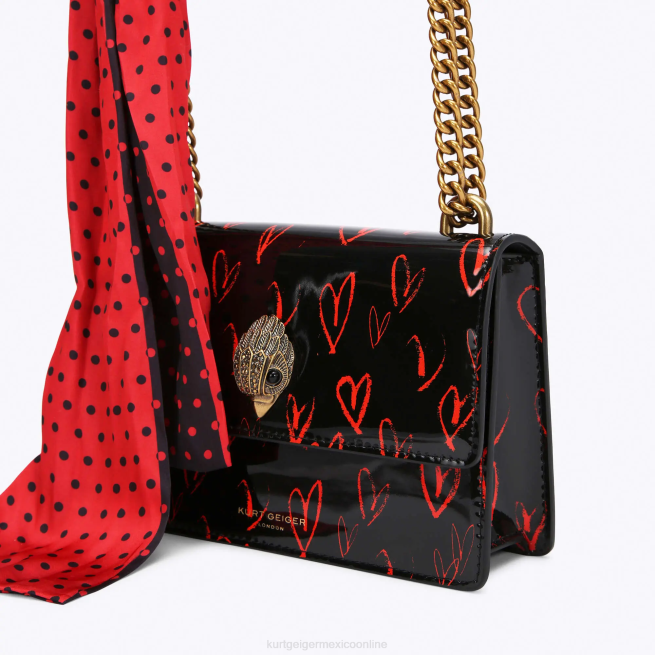 Kurt Geiger bandolera pequeña london Shoreditch BL0H116 | bolsas negro rojo mujer