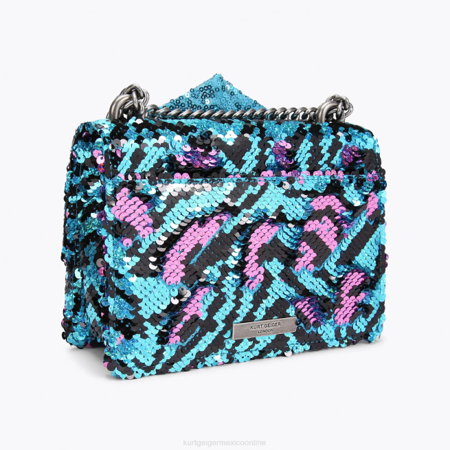 Kurt Geiger bandolera pequeña london Shoreditch BL0H126 | bolsas turquesa mujer
