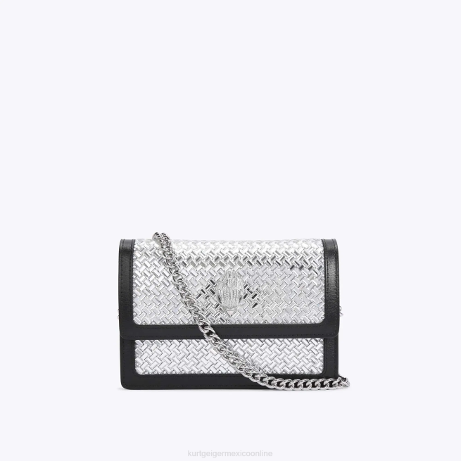 Kurt Geiger bandolera pequeña london Shoreditch BL0H129 | bolsas combinación de plata mujer