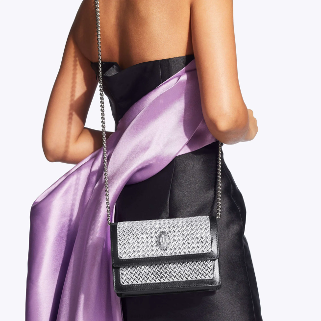 Kurt Geiger bandolera pequeña london Shoreditch BL0H129 | bolsas combinación de plata mujer