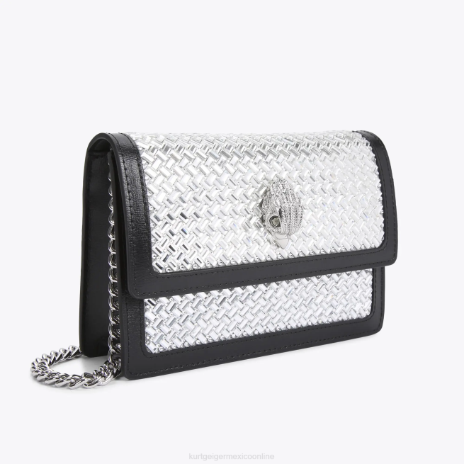 Kurt Geiger bandolera pequeña london Shoreditch BL0H129 | bolsas combinación de plata mujer