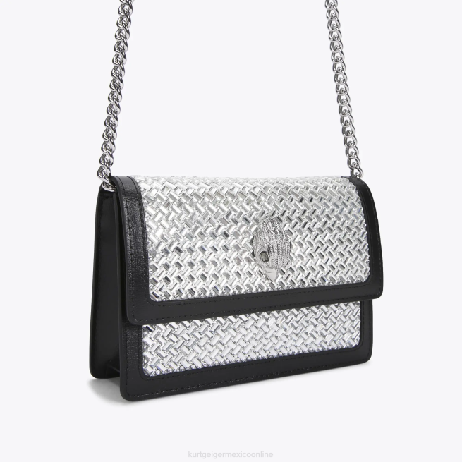 Kurt Geiger bandolera pequeña london Shoreditch BL0H129 | bolsas combinación de plata mujer