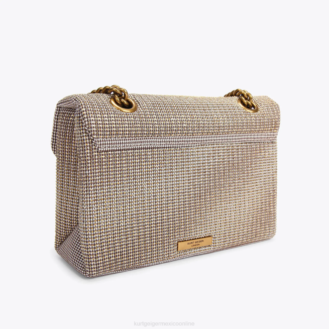 Kurt Geiger bolso kensington de tela londres BL0H67 | bolsas beige mujer