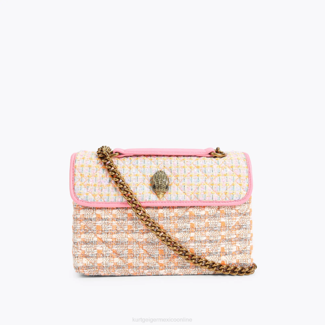 Kurt Geiger bolso kensington de tweed londres BL0H9 | bolsas naranja mujer