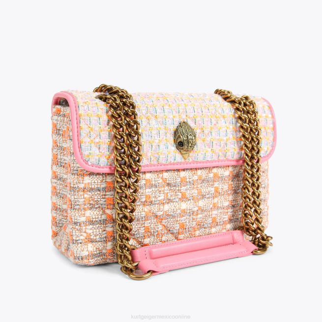 Kurt Geiger bolso kensington de tweed londres BL0H9 | bolsas naranja mujer