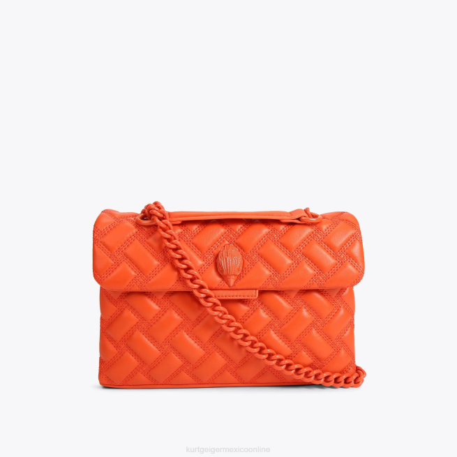 Kurt Geiger bolso kensington londres empapado BL0H10 | bolsas naranja mujer