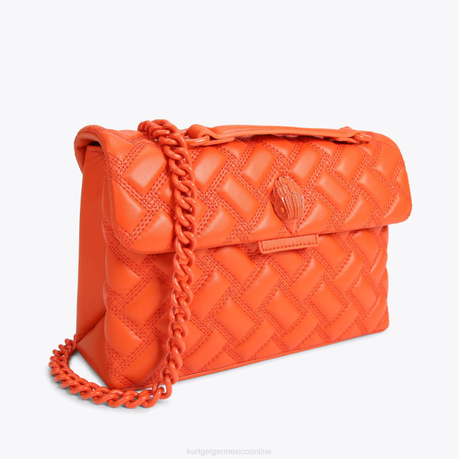 Kurt Geiger bolso kensington londres empapado BL0H10 | bolsas naranja mujer