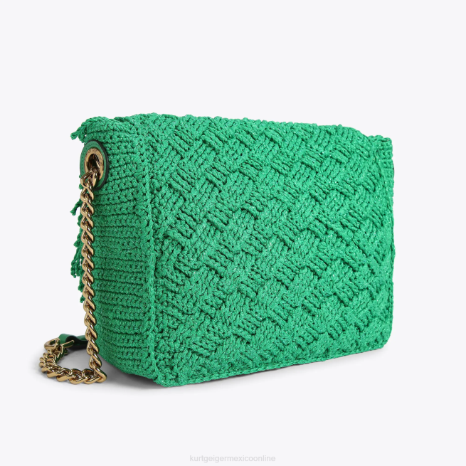 Kurt Geiger flecos de crochet londres kensington BL0H45 | bolsas verde mujer