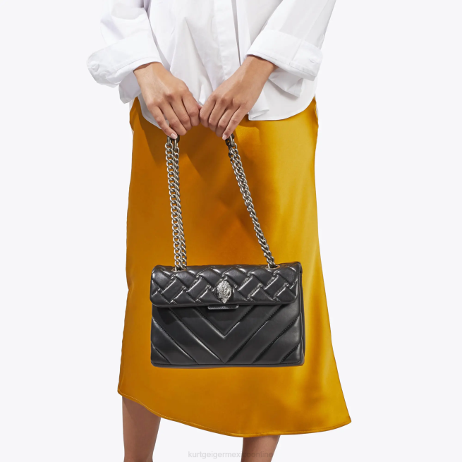 Kurt Geiger kensington de cuero de londres BL0H98 | bolsas combinación negra mujer