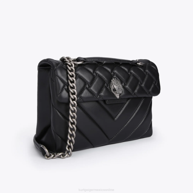 Kurt Geiger kensington de cuero de londres BL0H98 | bolsas combinación negra mujer