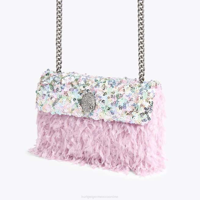 Kurt Geiger lentejuelas londres medio kensington BL0H43 | bolsas combinación rosa mujer