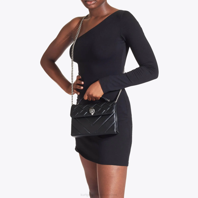 Kurt Geiger london cuero medio kensington BL0H99 | bolsas negro mujer